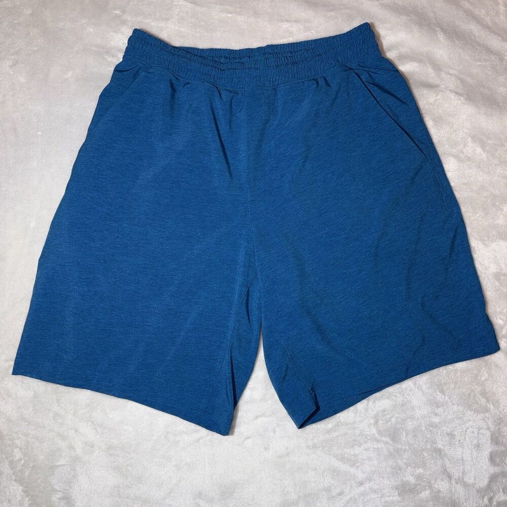Lululemon Pace Breaker Short Linerless 9” in Heathered Printed Vivid Aqua Medium